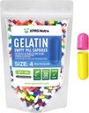 XPRS Nutra Taille 4 Capsules vides - 100 Compter les petites capsules de gélatine vide - Pills Bricolage Capsule Remplissage - Remplir pur bouchons de gel de pilules pour Do-It-Youlf Suppléments (Multi Color)