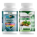 GreeNatr 7-in-1 Immununterstützungsergänzung mit Vitamin C, Vitamin D3, Zink 50mg, Quercetin, kombiniert mit Bio Ashwagandha Kapseln mit schwarzem Pfeffer für verbesserte Absorption