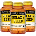 MASON NATURAL Relax & Sleep Dietary Herbal Supplément avec la racine valériane et l'extrait de Passiflora, 9 mois d'approvisionnement, 3 Pack