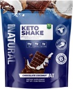 Über Zeit Keto Shake Chocolate Coconut mit Bovine Collagen Protein + MCT aus Coconuts | 11g Protein, 19g Fat, 5g Net Carbs | Glutenfrei, Non-GMO, 12 Servierungen