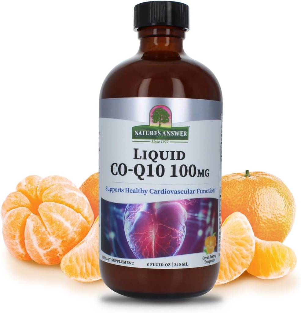 Nature's Answer Liquid CO-Q10 8 Fluid Unzen | Unterstützt Herz-Kreislauf-Funktion | Glutenfrei | Vegan | Cruelty-Free | Single Count