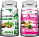 GreeNatr Total Wellness Support with Ashwagandha Capsules with Black Pepper for Enhanced Absorption - and Natural Ménopause Herbal Complex