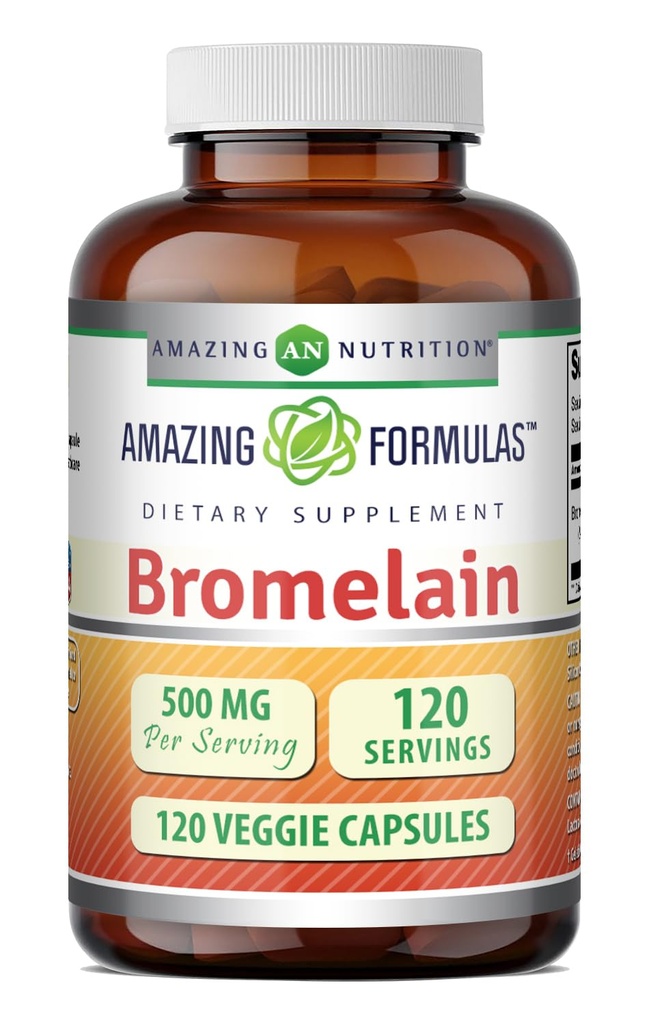 Formules étonnantes Bromelain Supplément de 500 Mg par Serving.