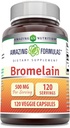 Erstaunliche Formeln Bromelain Ergänzung | 500 Mg pro Servieren | Veggie Kapseln | Non-GMO | Gluten Free | Made in USA | Ideal für Vegetarier (1 Pack | 120 Count)