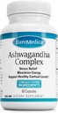 EuroMedica Ashwagandha Complex - Ergänzung zur Nebennieren Gesundheit - Ashwagandha Ergänzung mit Rhodiola Rosea Extract - Kräuterergänzung zur Unterstützung von Energie und Konzentration - 60 Kapseln