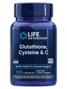 Lebensverlängerung Glutathion, Cystein & C, 500 mg Vitamin C, Leistungsstarke Antioxidantien-Ergänzung zur Unterstützung von Lebergesundheit, Glutenfrei, Non-GMO, 100 Kapseln