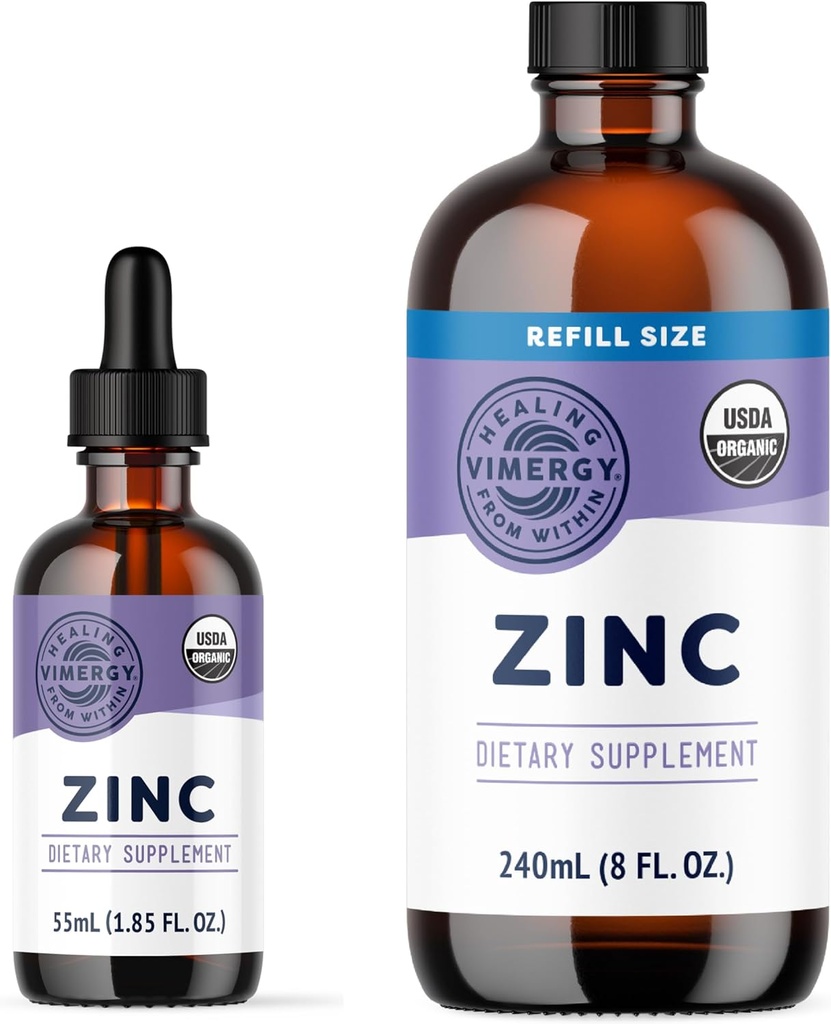 Vimergy Liquide Zinc 55 mL et Zinc Recharge 240 mL - Ensemble