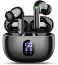 wyness Wireless Earbuds Bluetooth 5.3 Ear Buds, Hi-Fi Stereo Bass Ear Buds mit 48H Playtime & LED Display, Leichte in-Ear Kopfhörer mit Mikrofon, IPX7 wasserdicht, Touch Control für iPhone