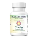 Supplément Dr Clark Niacin (Vitamine B3) – 25mg, 100 Capsules de gélatine, soutient la circulation et les niveaux de cholestérol sains
