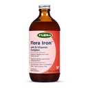 Flora Iron - Vegan Liquid Iron Supplement mit B Vitamine - Angebote Rote Blutzelle & Energie Unterstützung - Hefefrei & Glutenfrei - Delicious Fruit Juice Base - 15 fl. oz. Glasflasche