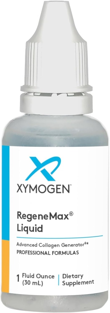 XYMOGEN RegeneMax Liquid - Advanced Collagen Generator - Choline-Stabilized Orthosilic Säure - Unterstützt gesunde Knochen Mineraldichte, Reduziert Falten, Stärken Haar + Nägel (1 fl oz)