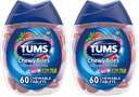 TUMS Chewy Bites Antacid Tablets für Kaubares Heartburn Relief und Säure Indigestion Relief, sortierte Beeren - 60 Count (Pack von 2)