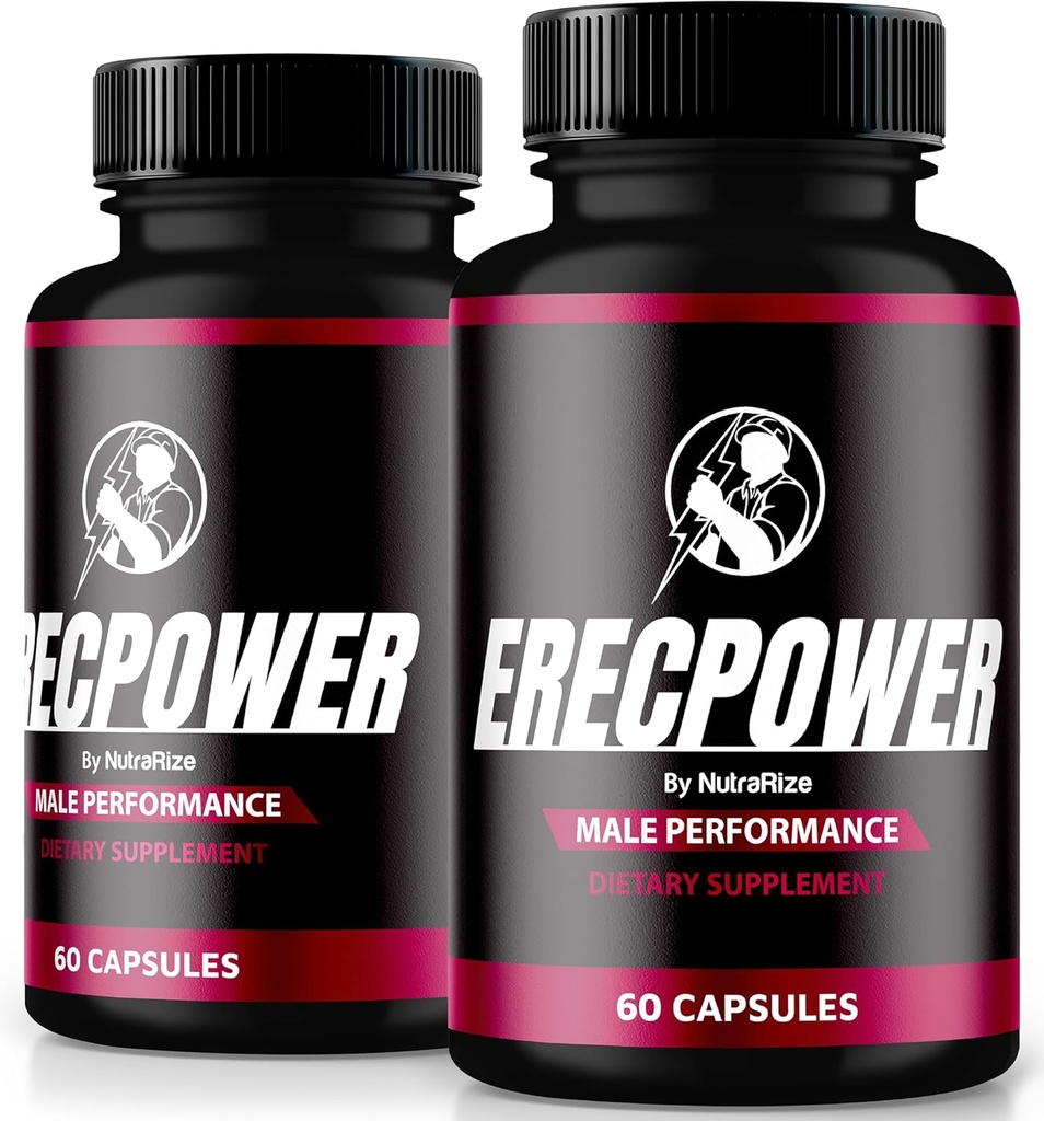 (2 Pack) ErecPower für Männer, offizielle ErecPower Pillen, Alle natürlichen männlichen Ergänzung, Kapsel zu erhöhen Energie und allgemeine Gesundheit, Erec Power Unterstützung für Spitzenleistung, Vitamin, Review (120 Kapseln)