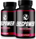 (2 Pack) ErecPower für Männer, offizielle ErecPower Pillen, Alle natürlichen männlichen Ergänzung, Kapsel zu erhöhen Energie und allgemeine Gesundheit, Erec Power Unterstützung für Spitzenleistung, Vitamin, Review (120 Kapseln)