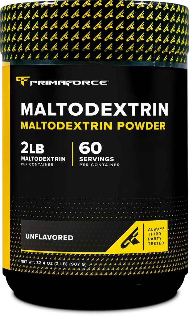 Primaforce Maltodextrin Pulver (2 Pfund, ungeflammt) - Food Grade Maltodextrin Pulver für erhöhte Workout-Energie, Gewinn und Ausdauer