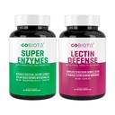 GOBIOTIX Super Enzymes Supplement - Verdauungsenzyme mit Präbiotika und Probiotika für Frauen und Männer - Unterstützt Gutgesundheit, Glutendigestion, Lactoseabsorption, pflanzliche Diätpillen