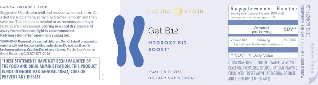 ganzheitliche Gesundheit GET B12TM Spray 25ML (.8 FL oz)