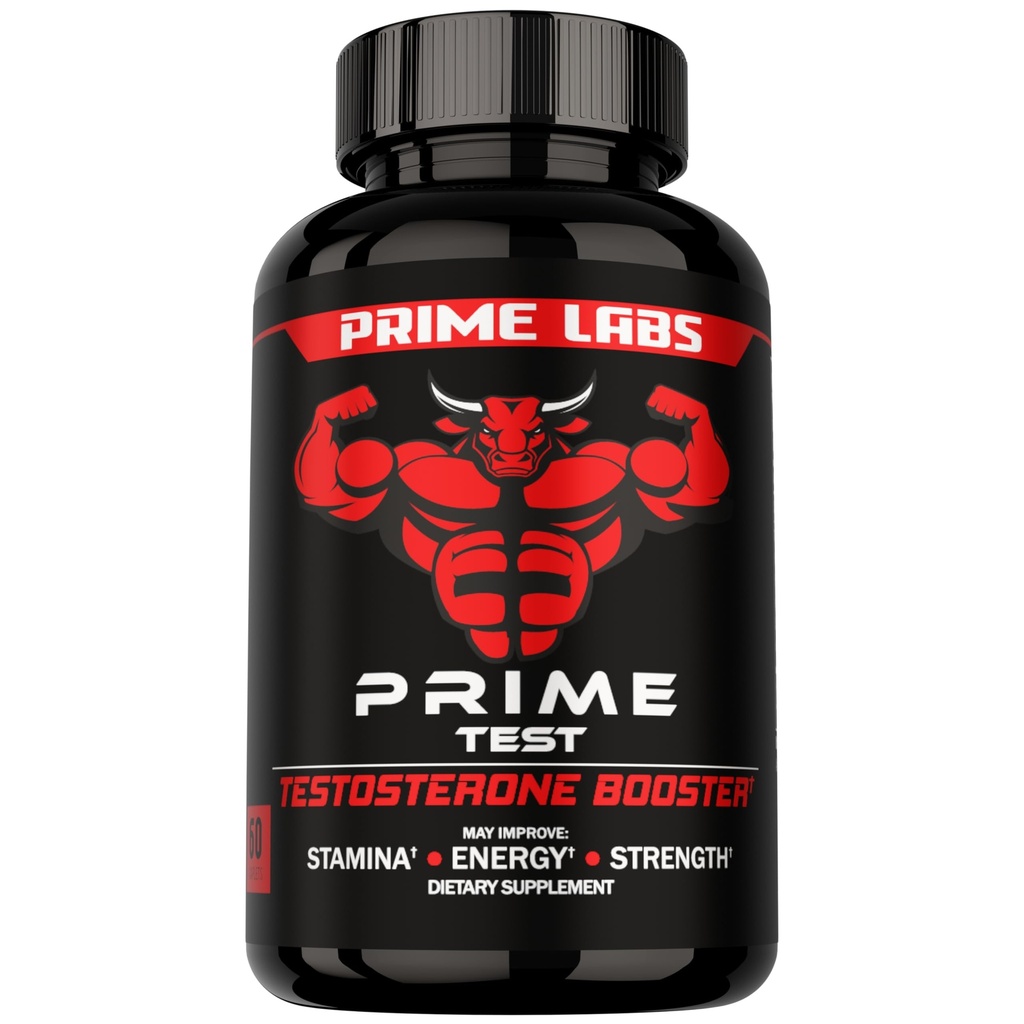 Prime Labs - Men's Testosteron Booster - Stamina, Endurance, & Strength Booster - 60 Caplets