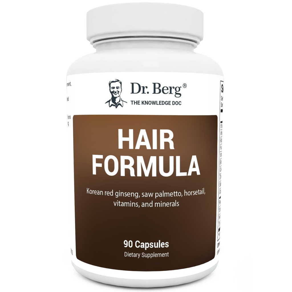 Dr. Berg All-in-One-Vitamine für Haar, Haut und Nägel - Fortgeschrittene Formel mit Biotin, Sägepalme, DHT Blocker und Spurenmineralien - 90 Veg Kapseln