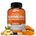 NutriFlair Turmeric Curcumin mit Ginger und BioPerine Black Pepper Supplements, 180 Kapseln - 95% Curcuminoids - Joint Support, Antioxidant, Anti Aging - Natürlich, Non-GMO, Vegan Best Maximum Potency