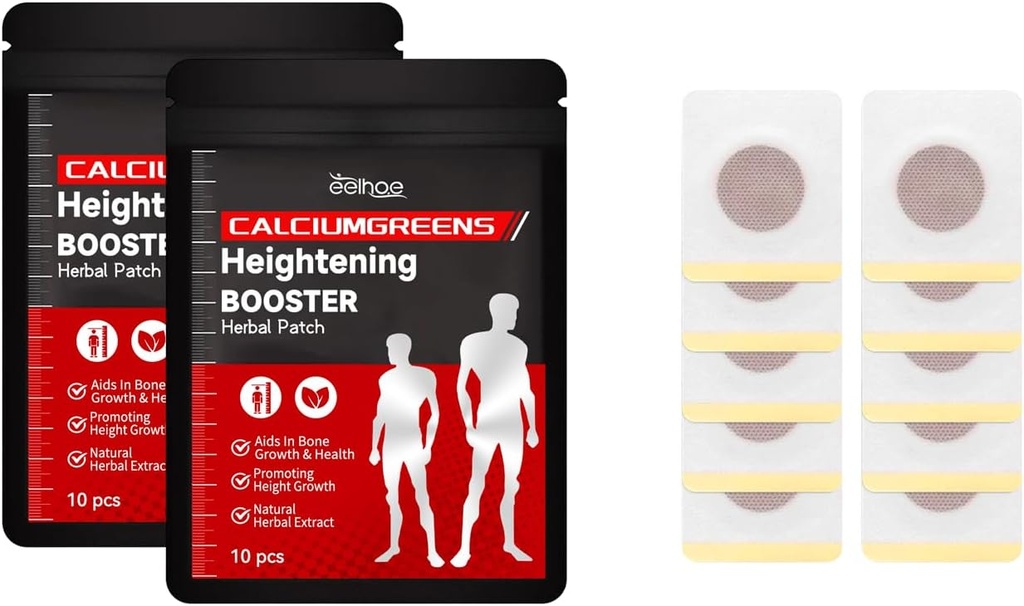NeYLim Kräuter Kalzium-Support-Patch, Erhöhung Booster Kräuter-Patch,Height Growth Patch, Kräuterhöhe erhöhen Fuß-Patch,für Unterstützung Knochen Gesundheit und Verbesserung Höhe (2pack)