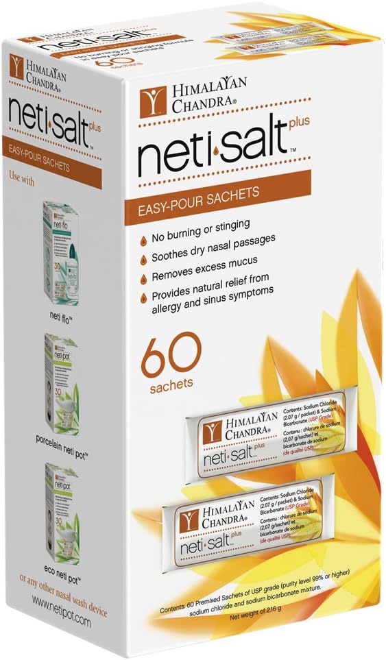 Himalayan Chandra Neti Salt Plus Nachfüllen Sachet 60ct