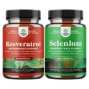 Bundle Anti Aging Trans Resveratrol und Pure Selenium Schilddrüsenunterstützungsergänzung - Natural Joint Support Supplement - Natural Immune Booster für Erwachsene