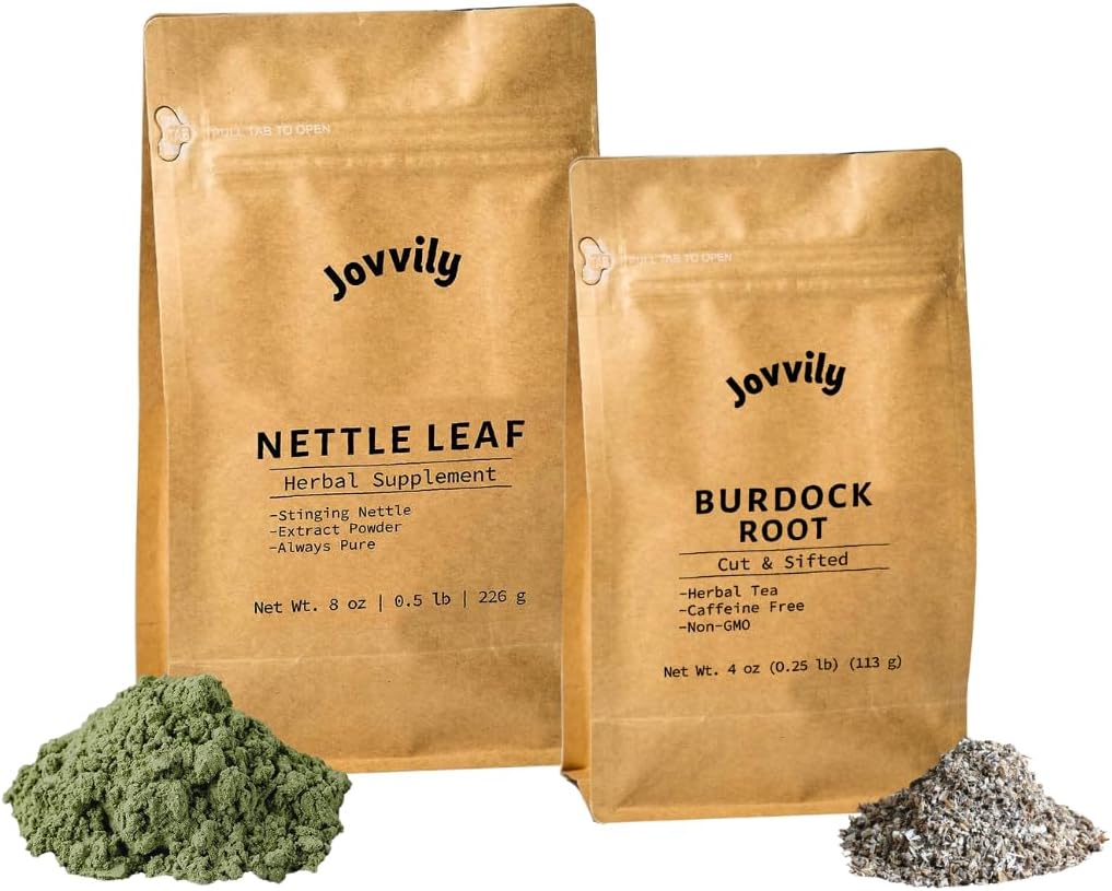Nettle Blatt Pulver und Burdock Root Bundle, verschiedene Größen, Kräuterergänzungen & Tees