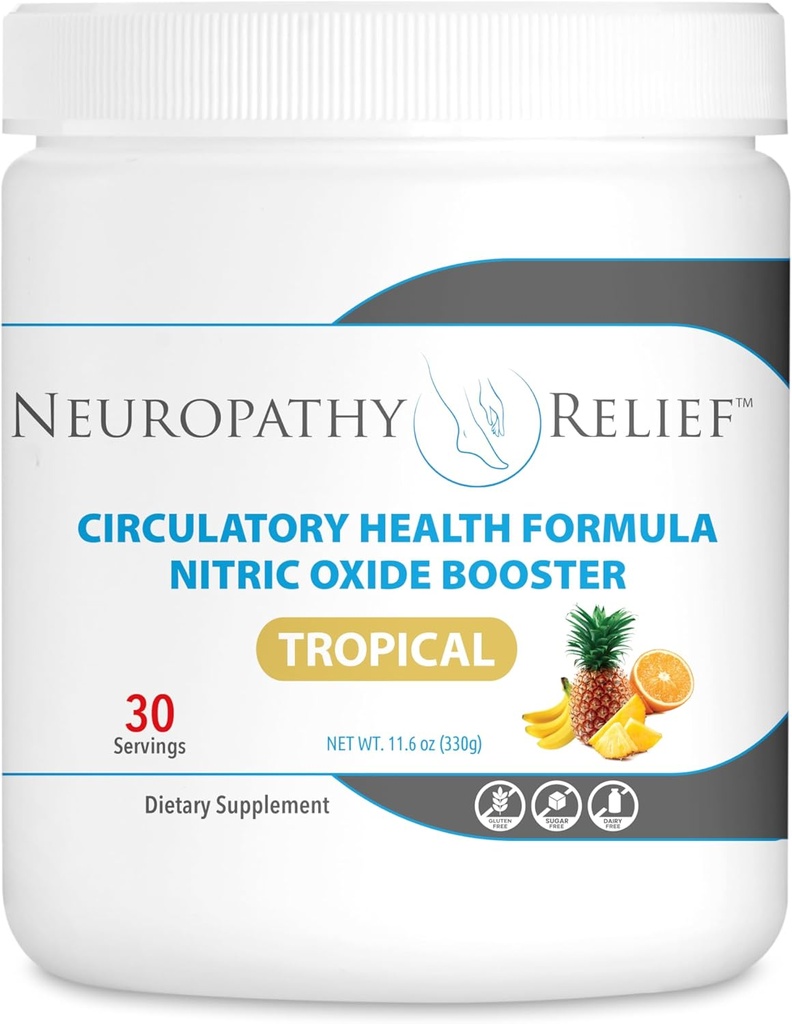 Neuropathie ReliefTM - Kreislaufgesundheitsformel - Nitric Oxide Booster - Tropical Flavor (1 Jar), 30 Servierungen