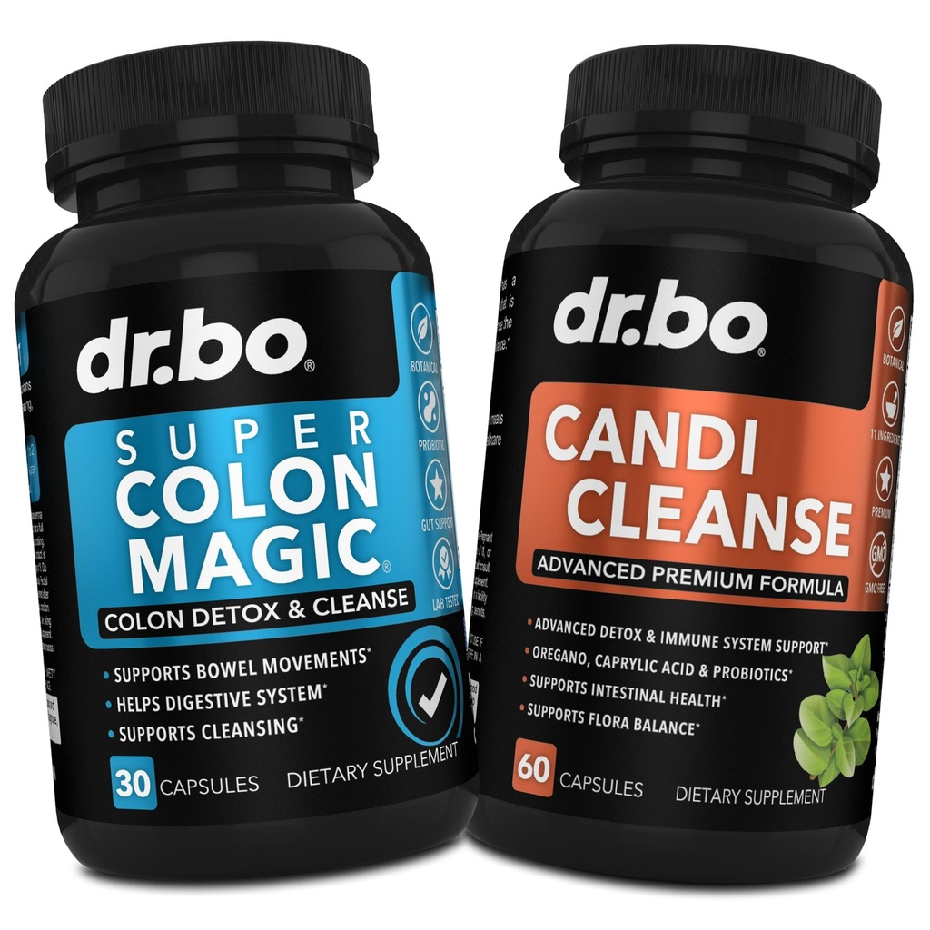 Colon Cleanser Detox & Candi Cleanse Pillen - 15 Tage Colon Cleanse Pillen mit Probiotic & Oregano Support Supplement Caprylic Acid Complex für Gut Bowel Bewegung, Poop Intestinal Stomach Bloating