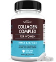 BioSchwartz Hydrolyzed Collagen Peptide Capsules - Multi Collagen Supplements for Women Types I, II, III, V, X with Vitamin C, Biotin, Keratin and Hyaluronic Acid for Skin, Hair & Nails - 135ct