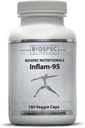 Inflam-95 - Extrait de racine de gingembre 2 000 mg, Extrait de racine de curcumine, Extrait de la Serrata de Boswellia, Extrait de feuille de cailloux, Biopérine - Soutenir une réponse inflammatoire saine*