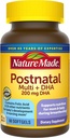 Naturgemachte postnatale Multivitamin + DHA 200 mg, 60 Softgels, um pflegende Mütter & Babys während der Stillzeit, postnatale Vitamine & Nährstoffe enthalten Eisen, Vitamin D3, Calcium, Iodin