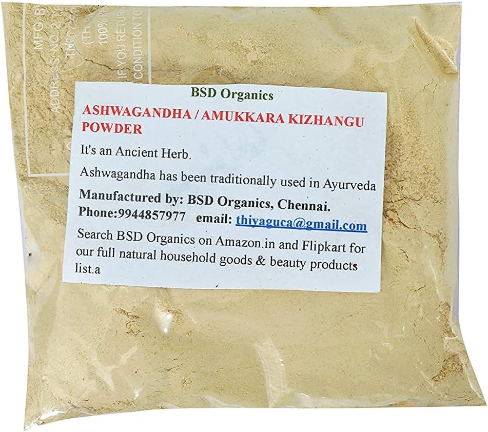 Ashwagandha/Amukkara Kizhangu Powder, 100 Gramm / 3.5 Unze