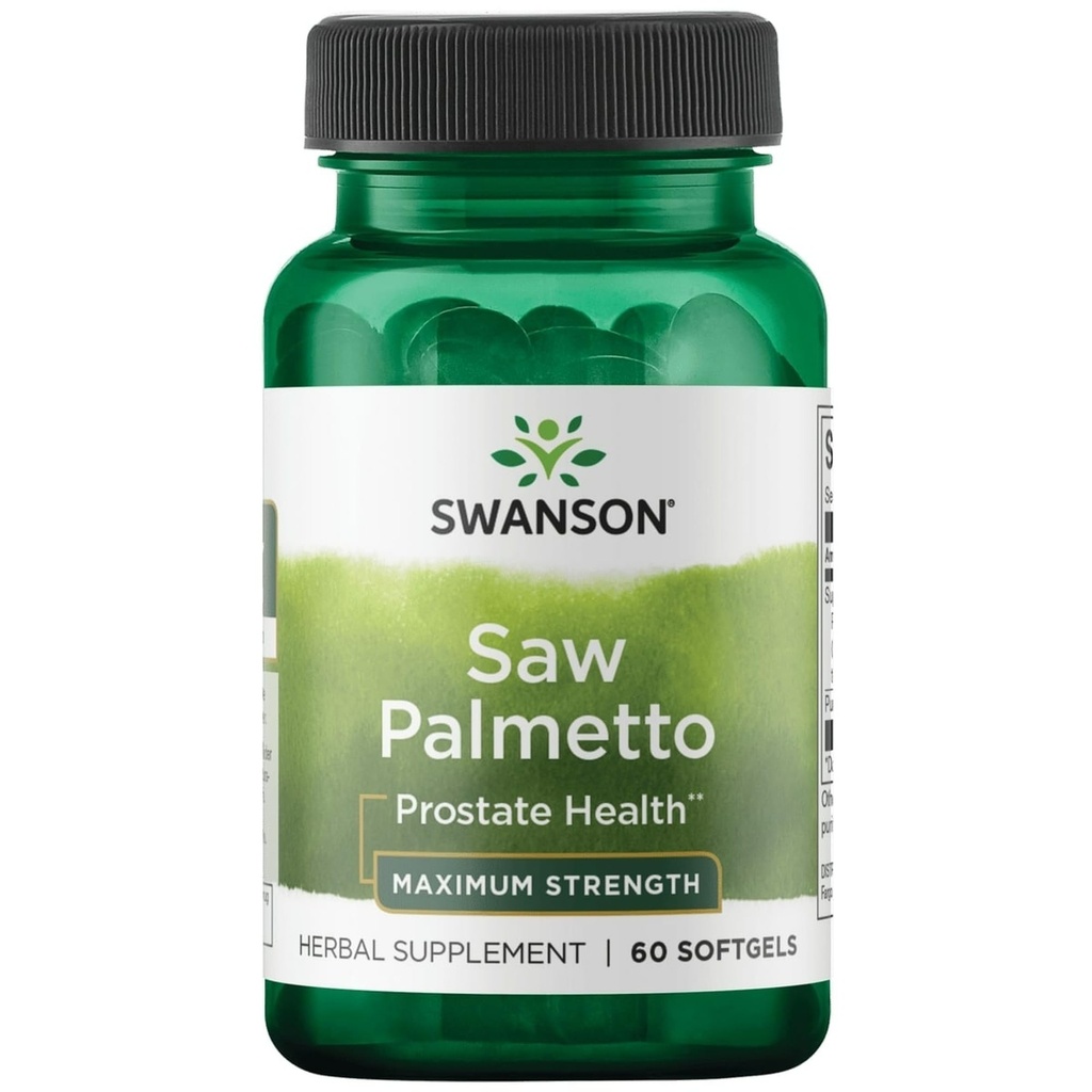 Swanson Saw Palmetto 320 Milligramme 60 Sgels