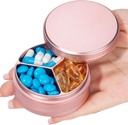 Metall Pille Box 3 Kompartment - Wasserdichte Pille Container für Tasche oder Geldbörse, Portable Travel Pill Organizer Schwere Duty Daily Pille Fall für Medikamente, Vitamin