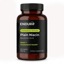 Endur Plain Niacin (Nicotinsäure), Herzgesundheit & Gesunde Cholesterol Balance Supplement, Sofort-Release Formel, Glutenfrei, 500mg (100 Tabletten)
