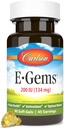 Carlson E-Gems 200 IU (134 mg), Natürliche Quelle Vitamin E, Optimale Wellness, 90 Weichgel