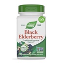 Nature's Way Black Elderberry Kapseln, Traditionelle Immununterstützung* Ergänzung mit Elderberry und Elderflower, Plant Powered, 100 Kapseln (Packaging May Vary)