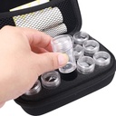 Organisateur de pilules de voyage avec 15 bouteilles minuscules divisées et étiquette critable, boîte à pilules zippées mignonnes pour la médecine et le support de vitamine