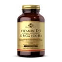 Solgar Vitamin D3 (Cholecalciferol) 10 mcg (400 IU) - 250 Softgels - Hilft gesunde Knochen und Zähne - Immunsystem-Unterstützung - Non-GMO, Glutenfrei, Dairy Free - 250 Servietten