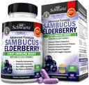 BioSchwartz Elderberry Capsules 60 Compte + Omega 3 Huile de poisson 90 Compteur