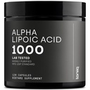 Toniiq 1000mg Ultra High Strength Alpha Lipoic Säure Kapseln - hoch gereinigt 99%+ USP Standard - 120 Kapseln ALA Supplement