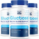 (3 packs) Gluctose Soutien sanguin avancé, Gluctose, Gluctose - Supplément de soutien sanguin avancé, Capsules de soutien du supplément de glucose - Toutes les formules naturelles, 90 Capsules pendant 3 mois