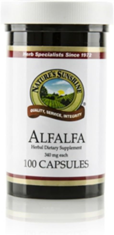 Nature's Sunshine Alfalfa 100 Kapseln (Pack von 2)