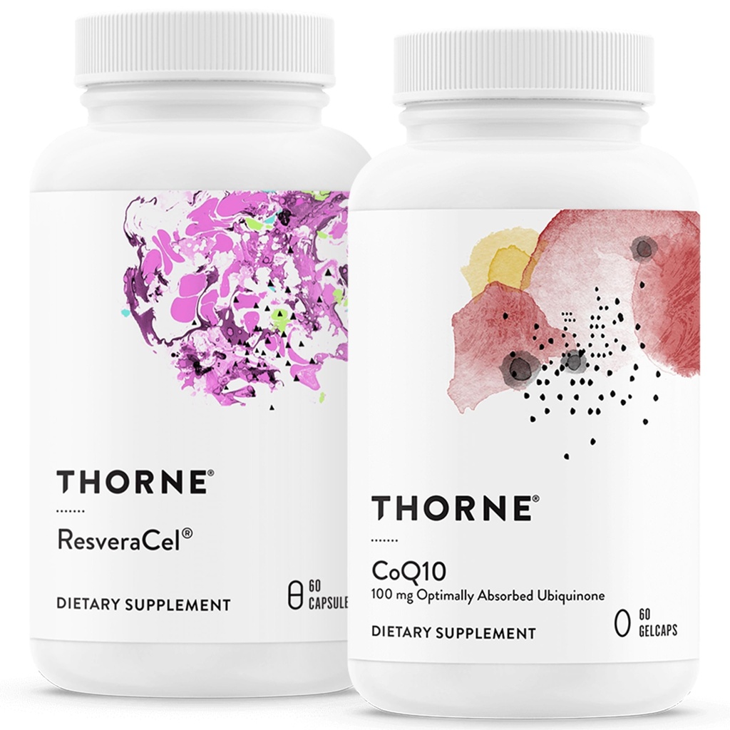 THORNE - Ensemble de santé cellulaire - CoQ10 et NiaCel 400 - Soutien énergie, défense cellulaire et vieillissement en santé - 30 à 60 portions