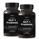 GLP-1 Probiotic 30 Kapseln - 500M AFU Multi-Strain Probiotic + Prebiotic, Natürlich unterstützen GLP-1 Produktion & Curb Appetit, Delayed Release, Third-Party Tested, für Männer & Frauen (2pack)
