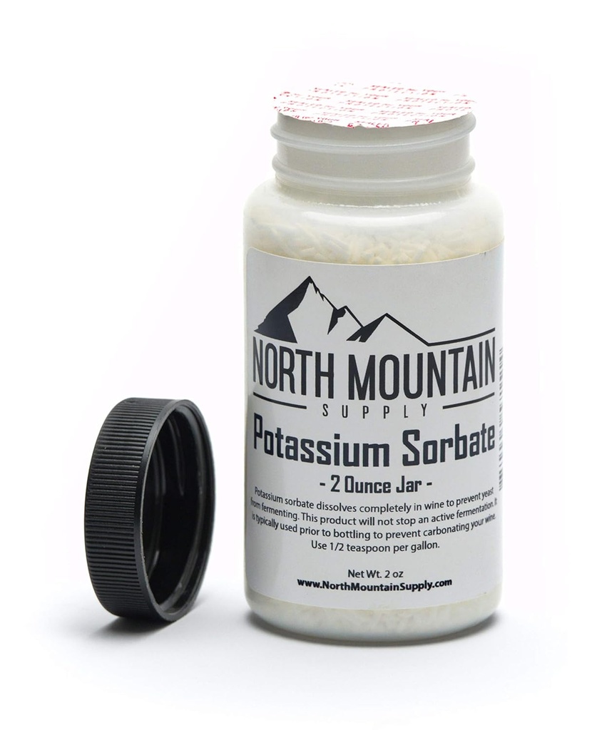 North Mountain Supply Food Stabilizer Potassium Sorbate Grade - 2 pot d'Once (paquet de 2)