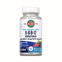 KAL Vitamin B-6 B-12 Methyl Folat ActivMelt, Vitamin B Supplement, Herzgesundheit, Energie und Rote Blutzelle Unterstützung mit Methyl B12 und DFE-Folsäure, Natürliche Berry Flavor, 60 Servierungen, 60 Micro Tabs