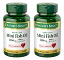 Nature's Bounty Mini Fish Oil Softgels 1290 mg, Omega-3, unterstützt Herzgesundheit, Odor-Less, 90 Mini Coated Softgels - Paket von 2